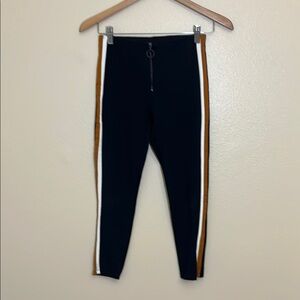 Zara Kids Navy White Brown Stripe Leggings Pants